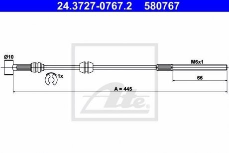 Трос ручного гальма ATE 24372707672