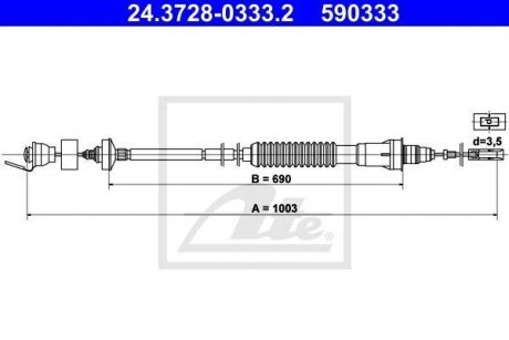 Трос сцепления ATE 24372803332