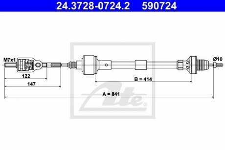 Трос зчеплення ATE 24372807242