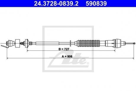 Трос сцепления ATE 24372808392