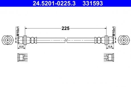 Тормозной шланг ATE 24.5201-0225.3