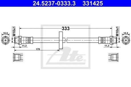 Шланг гальмівний ATE 24523703333