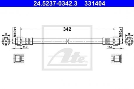 Тормозной шланг ATE 24.5237-0342.3