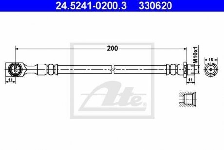 Шланг тормозной ATE 24524102003