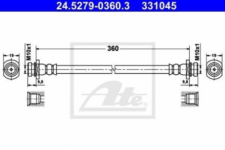 Шланг тормозной ATE 24527903603