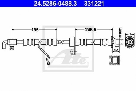 Шланг тормозной ATE 24528604883