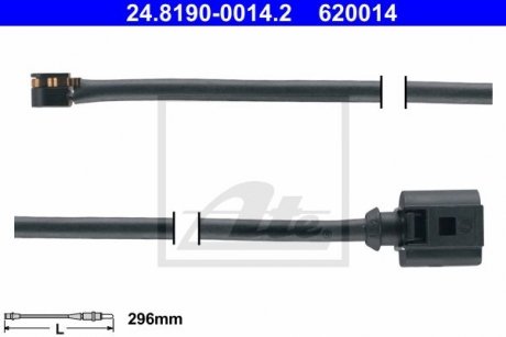 Датчик зносу гальмівних колодок(дискових) ATE 24819000142 (фото 1)