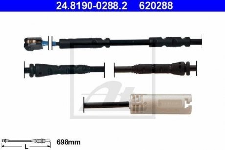 Датчик износа тормозных колодок ATE 24819002882