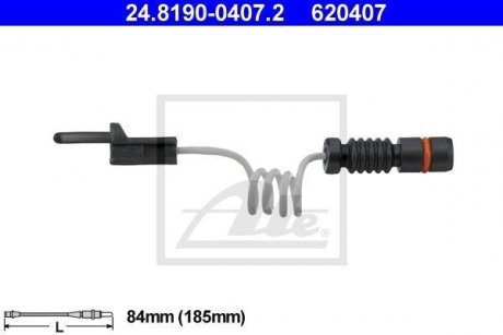 Сигнализатор, износ тормозных колодок 24.8190-0407.2 ATE 24819004072 (фото 1)