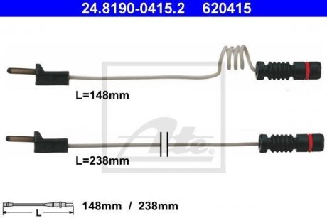 Сигнализатор, износ тормозных колодок 24.8190-0415.2 ATE 24819004152 (фото 1)