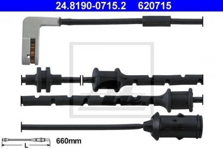 Сигнализатор, износ тормозных колодок 24.8190-0715.2 ATE 24819007152 (фото 1)