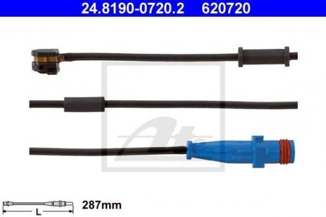 Сигнализатор, износ тормозных колодок 24.8190-0720.2 ATE 24819007202 (фото 1)