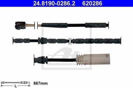 Датчик износа тормозных колодок ATE 620286