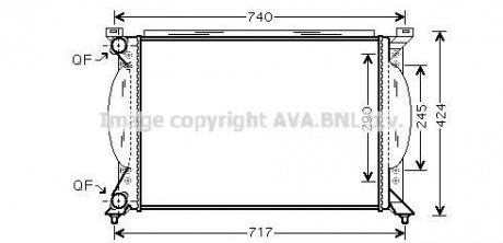 Радіатор, охолодження двигуна AVA QUALITY COOLING AVA COOLING AI2195