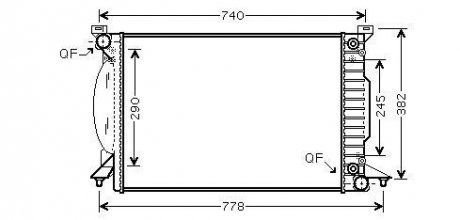 Радіатор, охолодження двигуна AVA QUALITY COOLING AVA COOLING AI2207 (фото 1)