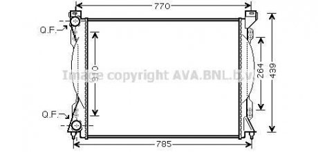 Радіатор, охолодження двигуна QUALITY COOLING AVA COOLING AI2233 (фото 1)