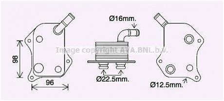 Радиатор масляный VW PASSAT (2001) 2.0 (AVA) AVA COOLING AI3414