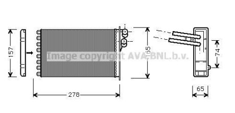 Радіатор пічки AVA QUALITY COOLING AVA COOLING AI6156