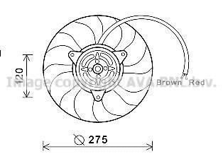 Вентилятор, охлаждение двигателя AVA QUALITY COOLING AVA COOLING AI7515 (фото 1)