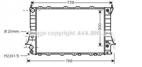 Радіатор, охолодження двигуна QUALITY COOLING AVA COOLING AIA2078 (фото 1)