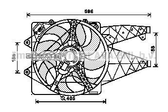 Вентилятор, охлаждение двигателя AVA QUALITY COOLING AVA COOLING AL7514 (фото 1)