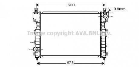 Радіатор, охолодження двигуна AVA QUALITY COOLING AVA COOLING AU2174