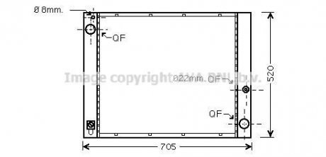 Радіатор, охолодження двигуна AVA QUALITY COOLING AVA COOLING AU2183