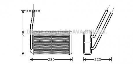 Радіатор пічки AVA QUALITY COOLING AVA COOLING AU6177