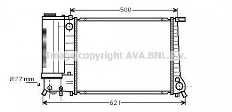 Радіатор, охолодження двигуна AVA QUALITY COOLING AVA COOLING BW2101 (фото 1)