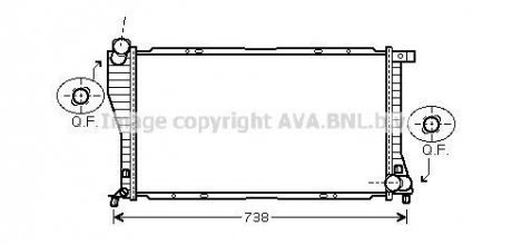 Радіатор, охолодження двигуна AVA QUALITY COOLING AVA COOLING BW2234 (фото 1)