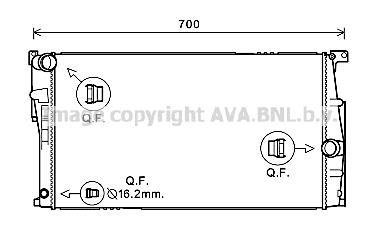 Радиатор, охлаждение двигателя AVA COOLING BW2453