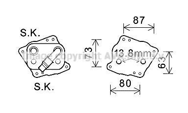 Радіатор масла, двигательное масло AVA QUALITY COOLING AVA COOLING BW3412