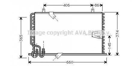 Радіатор кондиціонера AVA QUALITY COOLING AVA COOLING BW5184