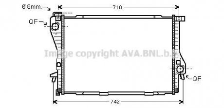 Радіатор, охолодження двигуна AVA QUALITY COOLING AVA COOLING BWA2233