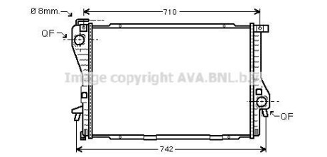 Радіатор, охолодження двигуна AVA QUALITY COOLING AVA COOLING BWA2235