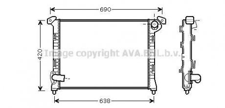 Радіатор, охолодження двигуна AVA QUALITY COOLING AVA COOLING BWA2314 (фото 1)