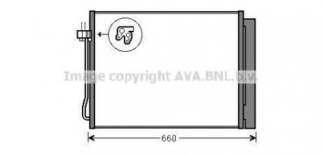 Радіатор кондиціонера BMW X5 E70 (07-) BW5377D (AVA) AVA COOLING BWA5377D