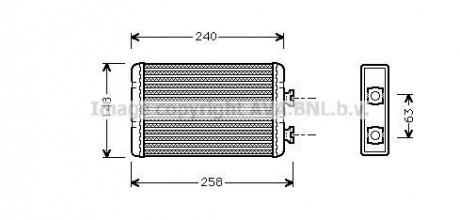 Теплообмінник, Система опалення салону AVA COOLING BWA6210