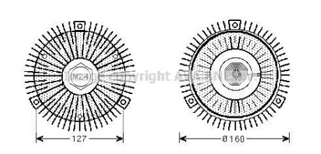 Віскомуфта вентилятора охолодження AVA QUALITY COOLING AVA COOLING BWC353 (фото 1)