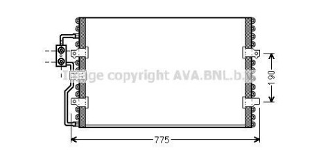 Радіатор кондиціонера AVA QUALITY COOLING AVA COOLING CN5093