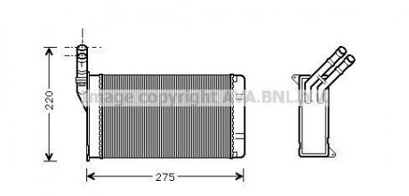 Радіатор пічки AVA QUALITY COOLING AVA COOLING CN6082