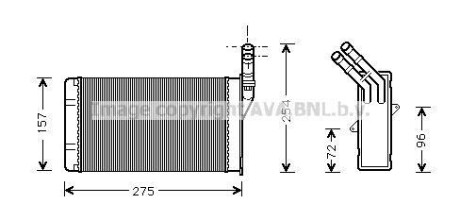 Радіатор пічки AVA QUALITY COOLING AVA COOLING CN6150