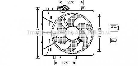 Вентилятор, охлаждение двигателя AVA QUALITY COOLING AVA COOLING CN7527