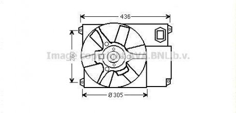 Вентилятор, охлаждение двигателя AVA QUALITY COOLING AVA COOLING CN7541