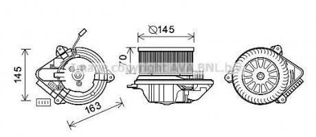 Электродвигатель, вентиляция салона AVA COOLING CN8503