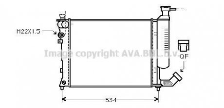 Радіатор, охолодження двигуна AVA QUALITY COOLING AVA COOLING CNA2059 (фото 1)