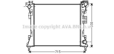 Радіатор, охолодження двигуна AVA QUALITY COOLING AVA COOLING CR2104