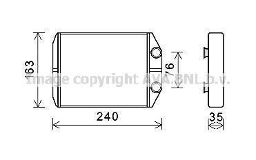 Радиатор отопителя DACIA LODGY (2012) 1.6 (AVA) AVA COOLING DAA6014