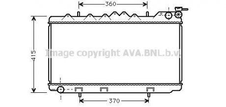 Радіатор, охолодження двигуна AVA QUALITY COOLING AVA COOLING DN2094