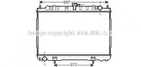 Радиатор охлаждения двигателя Nissan X-Trail (01-08) 2,2d MT AVA AVA COOLING DN2241